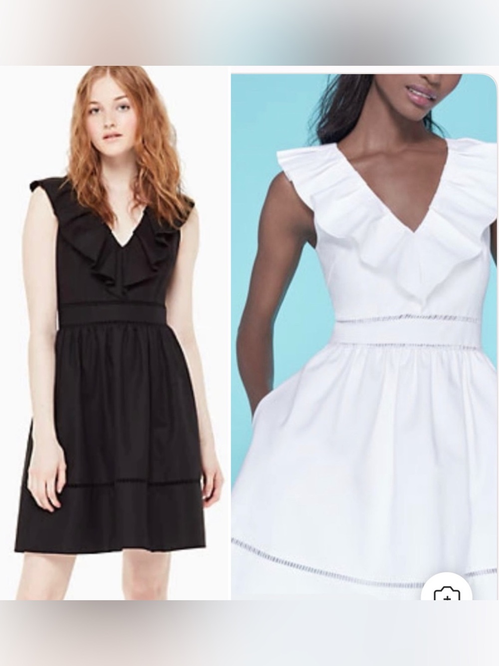 ♠️ Kate Spade Black Ruffle V-Neck Event Dress. LBD. US 2